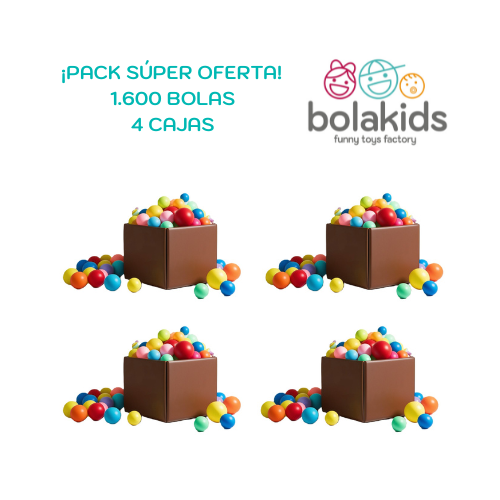 PACK 4 CAJAS DE BOLAS BOLAKIDS